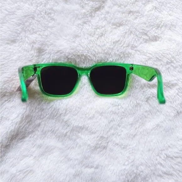 Cerise Bright Green Mirrored Sunglasses - Picture 12 of 15